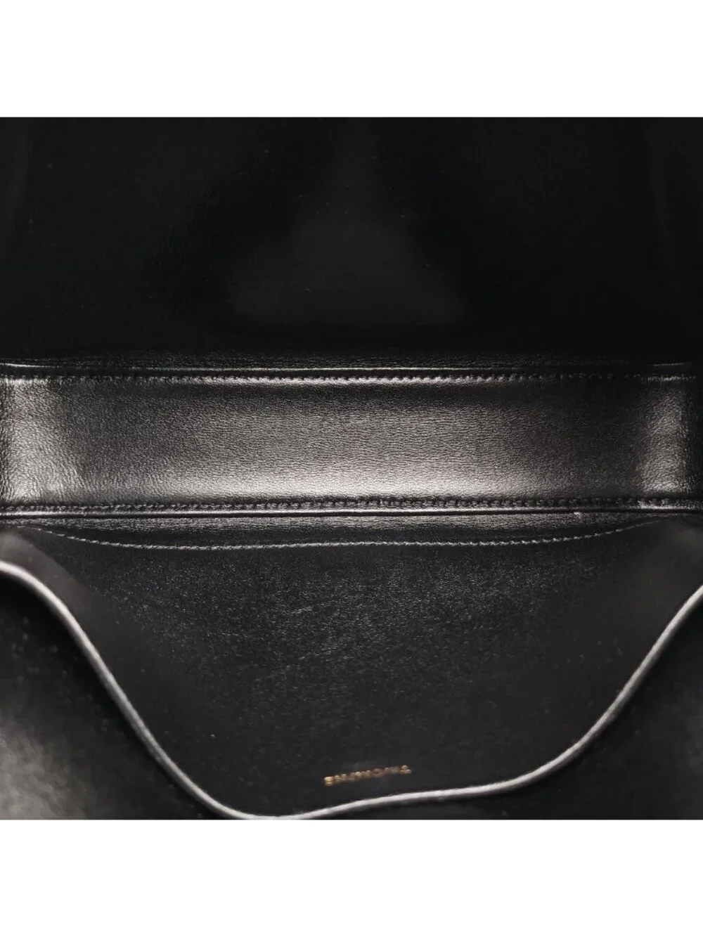 Celine Teen Triomphe Black Leather Shoulder Bag
